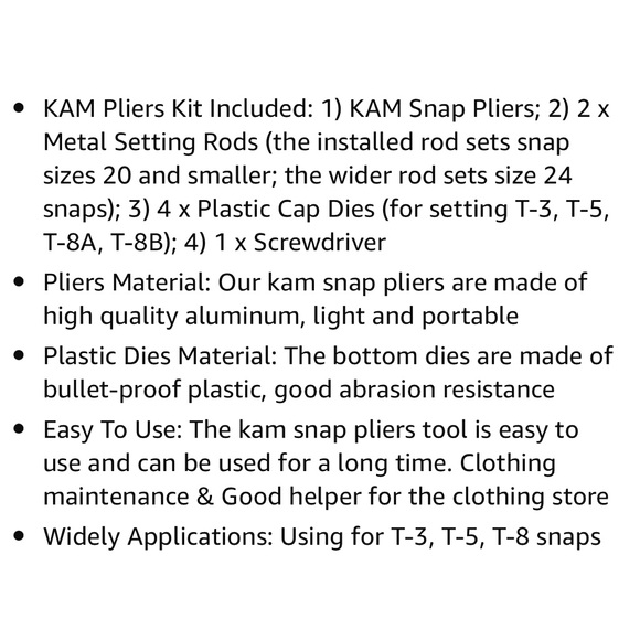 KAM Snap Plier Kit - Picture 5 of 5